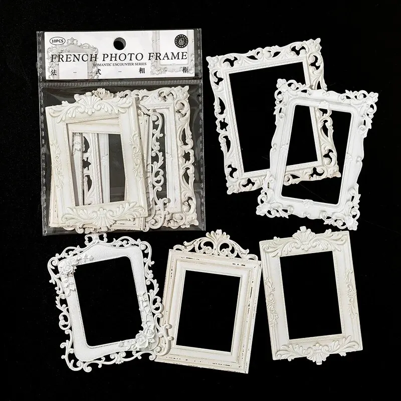 Hollow Relief Design Cardstock Set - Retro European Architecture Style for Creative DIY Projects, 10 Sheets