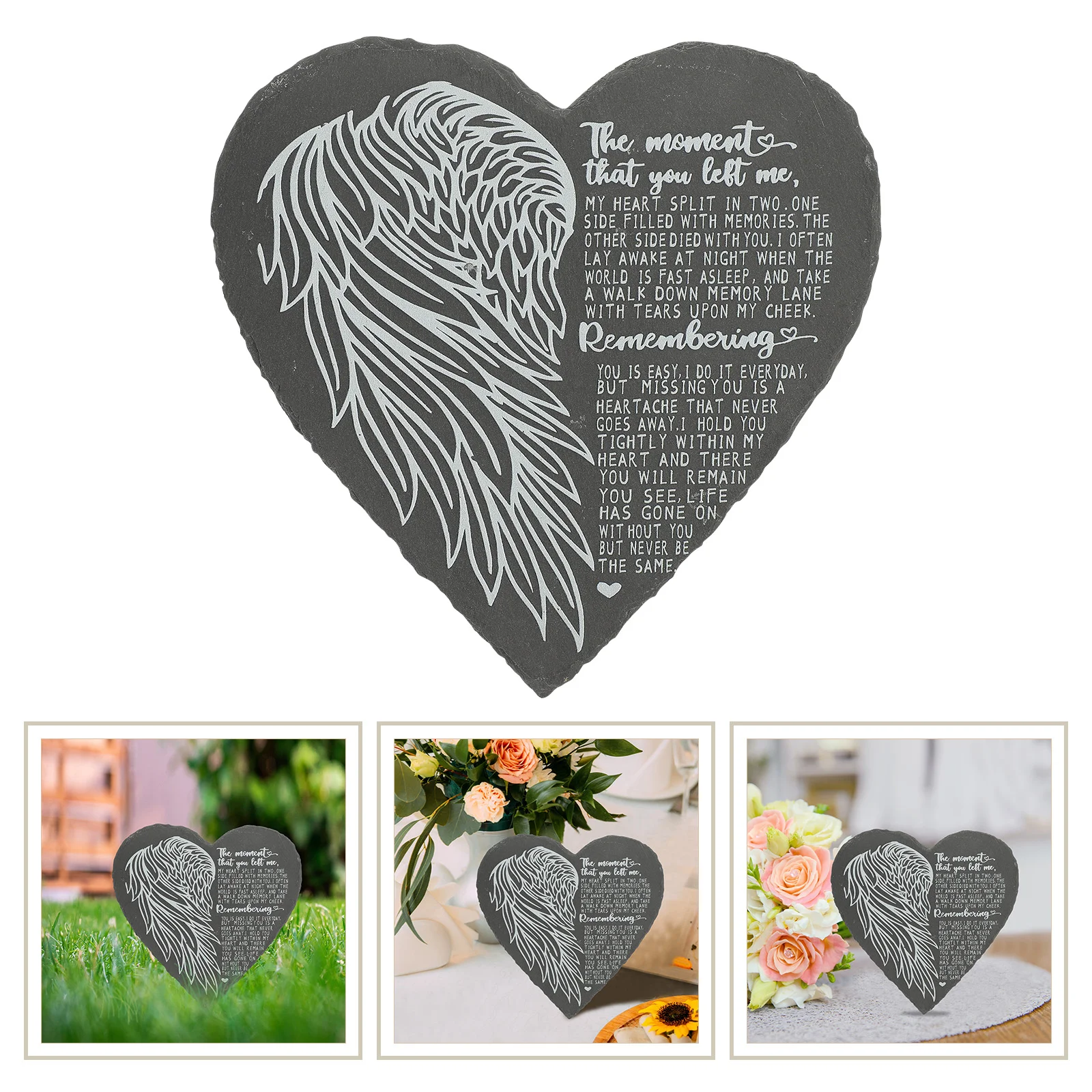 

Rocks Dog Memorial Stones Grave Garden Heart Decor Human Cemetery Markers Shape