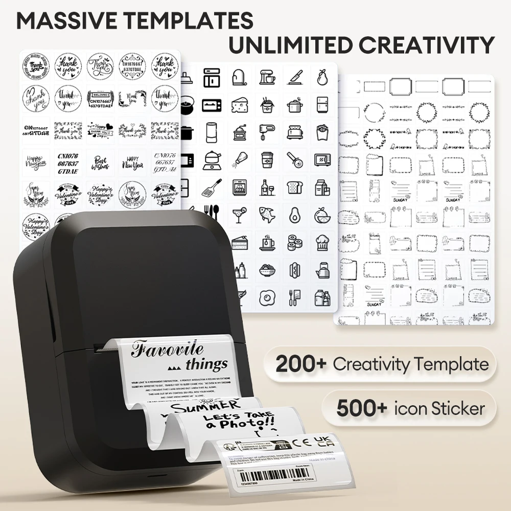 마크라이프 X2 휴대용 열전사 프린터 미니 포켓 프린터 모바일 무선 접착 스티커 라벨링 기계 B1 B21과 유사