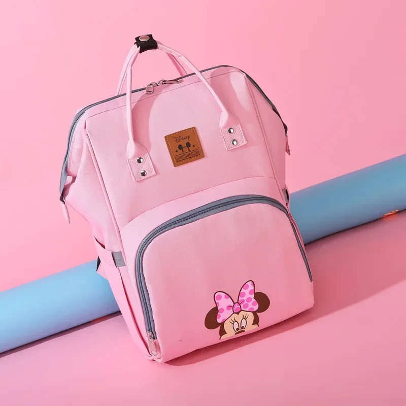 Disney Mickey Mouse Cartoon Diaper bag Backpack Shoulder Bag Minnie Multifunctional Large Capacity Handbag Schoolbag diaper bag diaper backpack