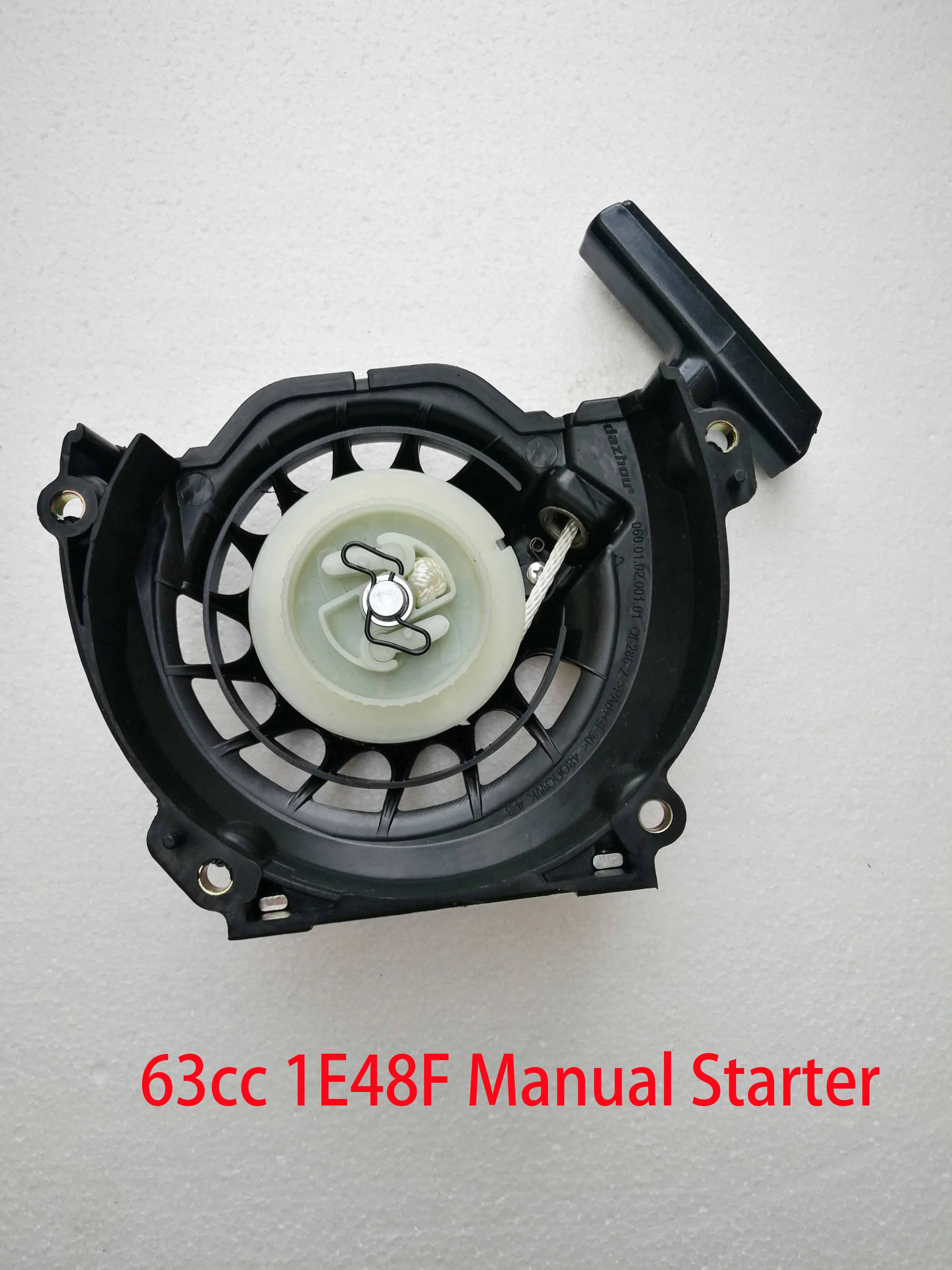 Durable DaZhou Black Color Manual Puller Recoil Starter For 2T GD630 63cc 1E48F 80CC 1E53F Brush Cutter Earth Drill Goped Engine pvc stripe fabric color for manual control caravan roll out caravan awning
