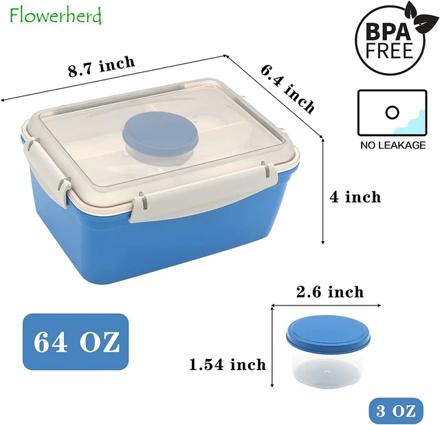 2 Extra Large Food Storage Container 5L Microwaveable Plastic Bowl Lunch w/ Lids