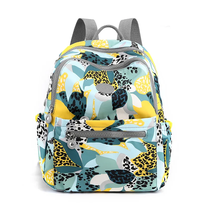 

2023 New Multi Pockets College Students Backpacks Colorful Print Oxford Waterproof Travel Bags Large Capacity Laptop Rucksacks