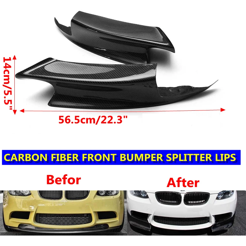 RealCarbonFiberFrontBumperSplitterLipsForBMWE90E92E93M307