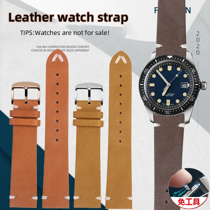 Cinturino Per Orologio In Pelle A Rimozione Rapida Per Oris Rado Tradizione Captain Cook Tudor Cinturino Per Orologio Morbido 18Mm 20Mm 22Mm Stile Uni