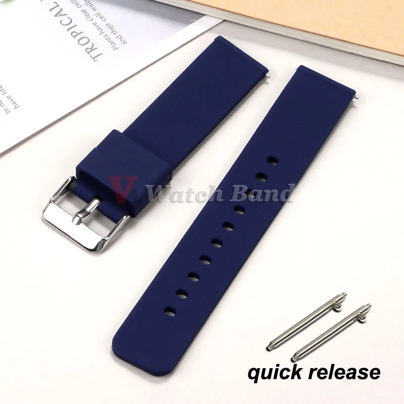 Versatile Quick Release Silicone Smart Watch Strap