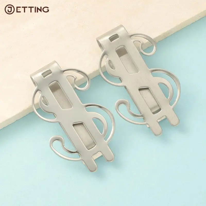 Slim Money Clip Stainless Steel Cash Bills Credit Clip New Dollar Design Fashion Coin Banknote Cash Clamp Holder 1PCS