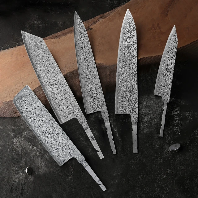 Damascus Kitchen Knife Blanks  Blanks Knives Damascus Steel - Knife Blade  Kitchen 67 - Aliexpress