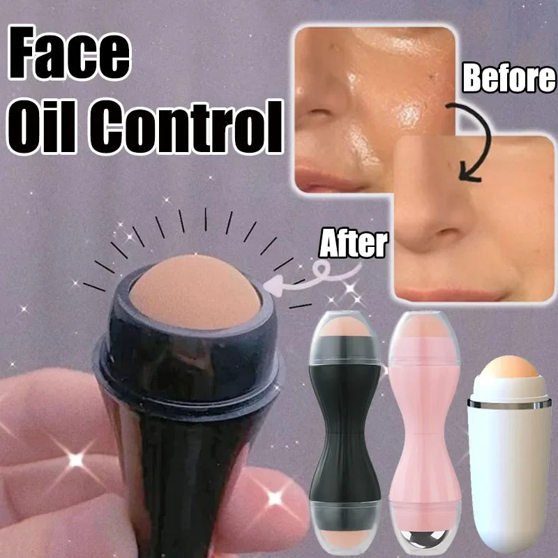 

1pc Face Oil Absorbing Roller Natural Volcanic Stone Skin Care Tool Massage Body Stick Facial Oil Removing Care Tool Washable