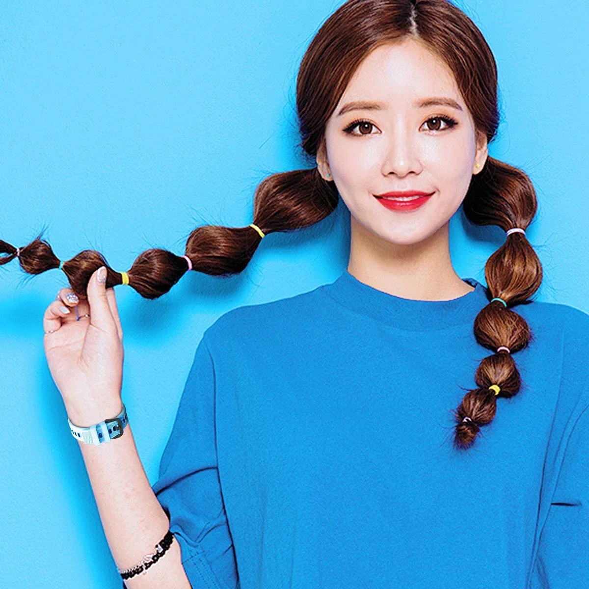 حافظة من السيليكون + حزام لهاتف هواوي باند 9 8 7 6...