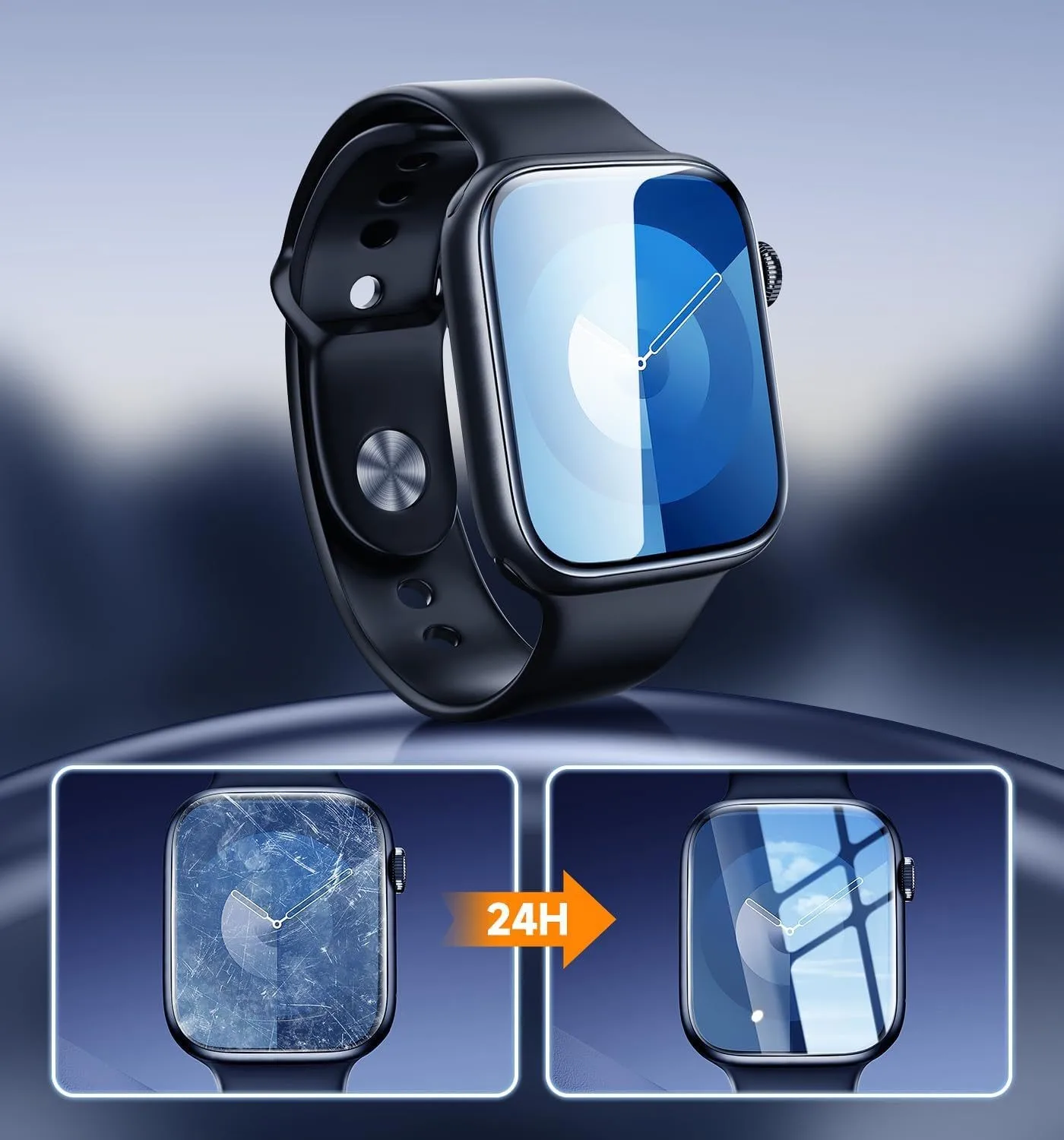 2 יחידות סרט קרמי איכותי עבור Apple IWatch Ultra 2 49MM Series 10 46mm 7 8 9 6 5 4 SE 45mm 44MM 41mm 40mm מגן מסך