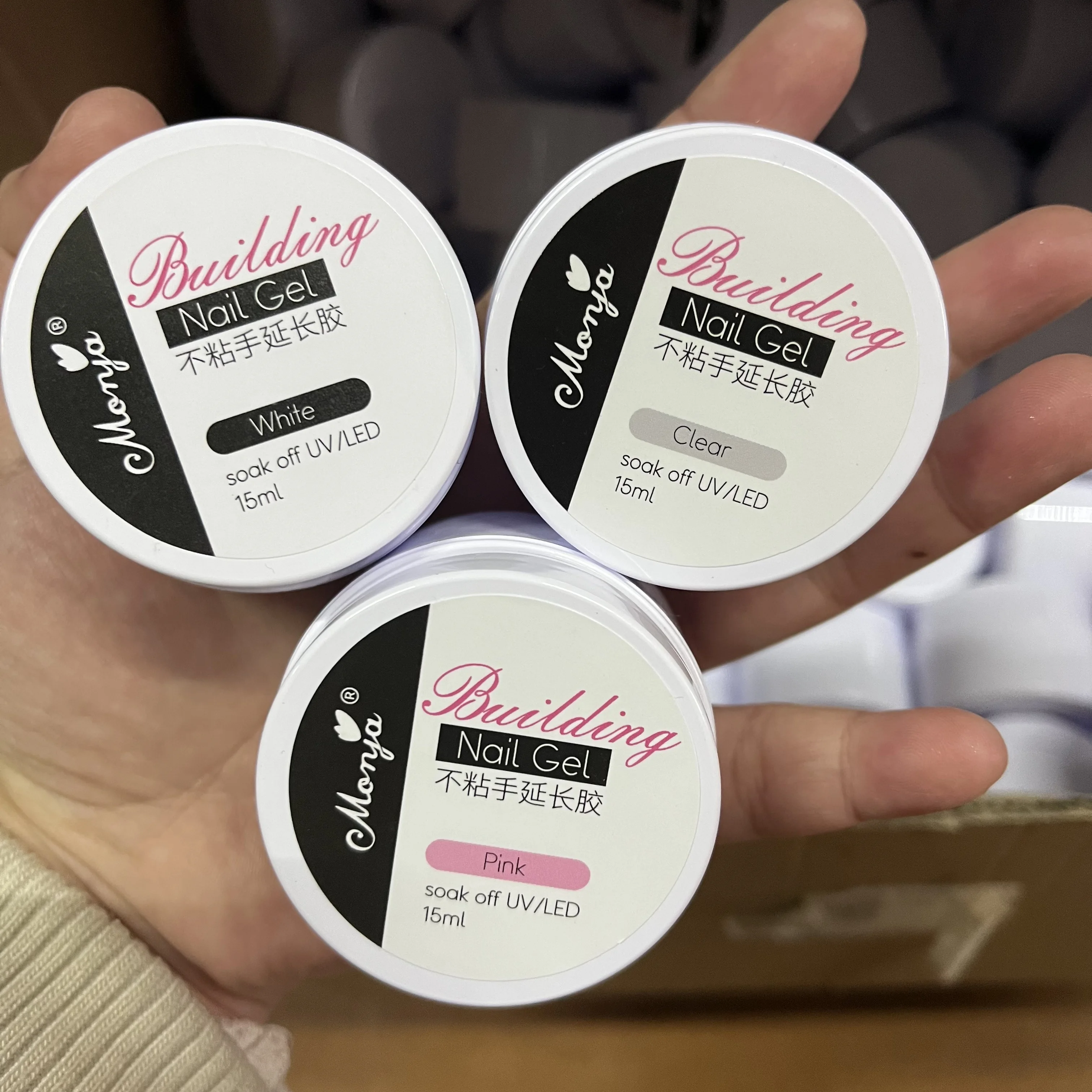 15ml Clear Non Stick Hand Extension Gel Nail Polish 3D Shaping