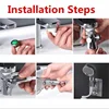 4pcs/Set Faucet Extender Bathroom Shower Faucets Set Spray Drains Strainer Hose Sink Washing Hair Bathrooms Kitchen Accessories 6
