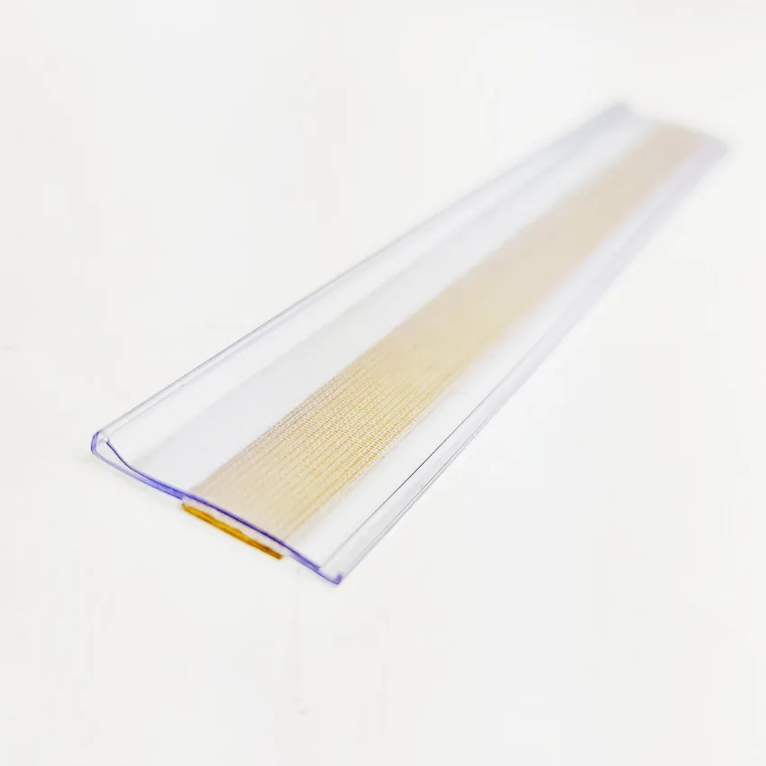 H3cm Plastic Merchandise Price Talker Sign Label Display Data Strips PVC Clip Holder Shelf Rack 100pcs shelf label holder