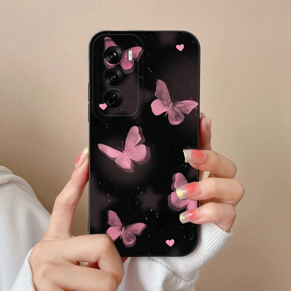 Tulips Cute Cat Soft Silicone Phone Case with Camera Protector