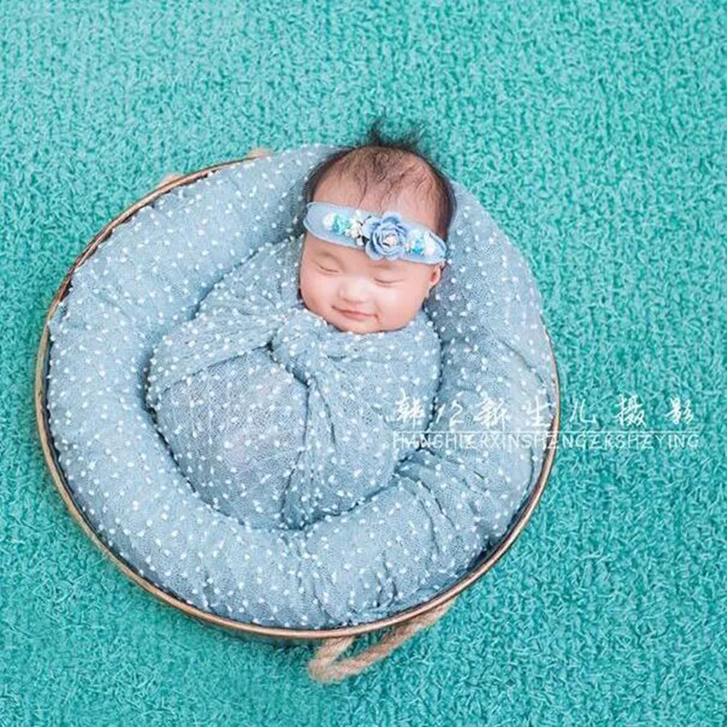70*50cm Knit Bobble Wraps Mini Small Ball Vintage Style Newborn Photography Baby Wraps Swaddlings Padding Nubble