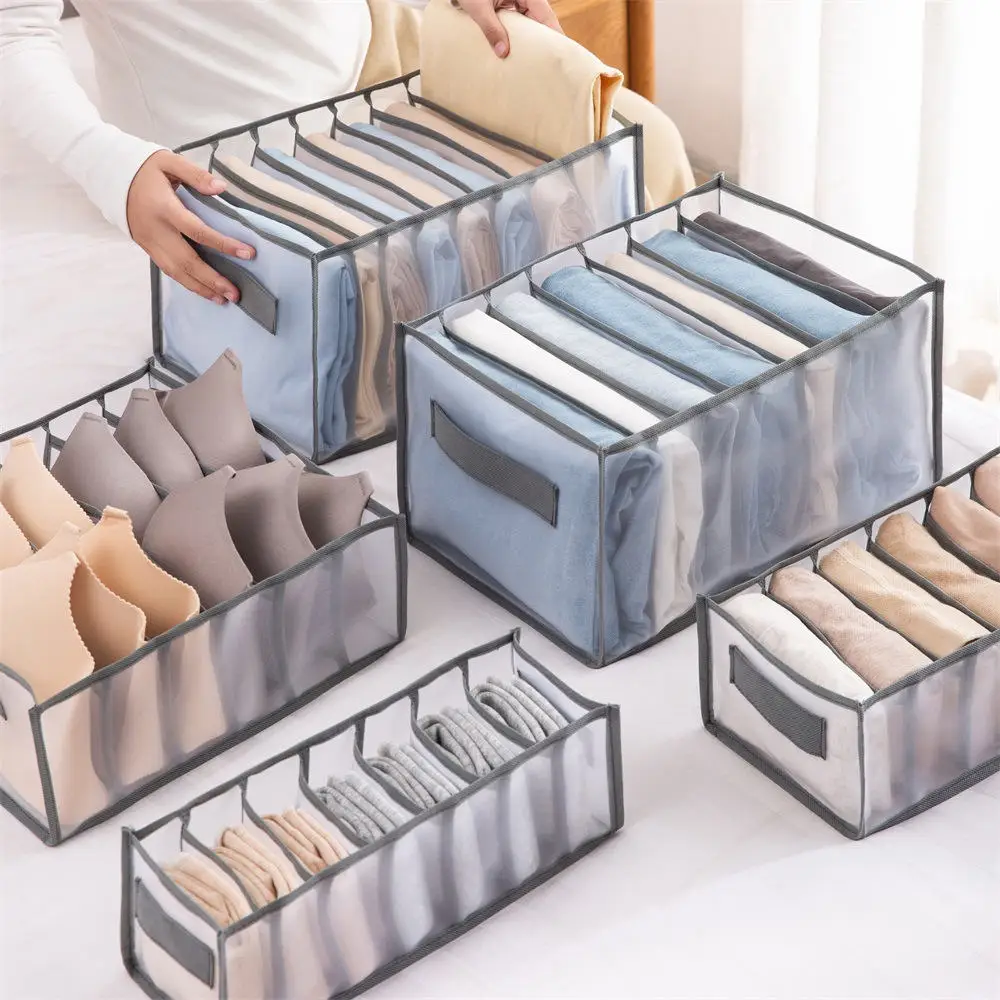 Clothes Organizer Storage Box Underwear Storage Organizer Underwear Storage Box Drawer Organizer Jeans Pants Storage Box Wardrobe Drawer Organizer For Underwear Bra Ties T-Shirt Socks Organization System