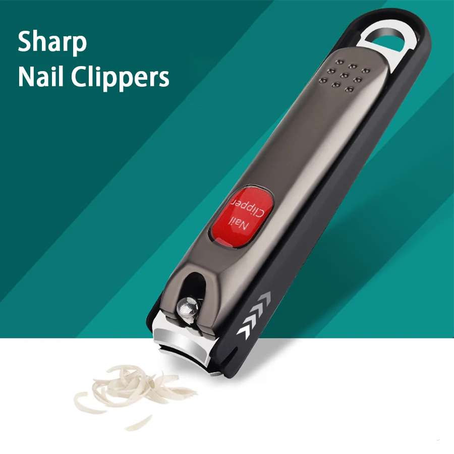Nail Clippers Anti Splash Fingernail Cutter Stainless Steel Manicure Tools Sharp Nail Scissors Detachable Design Trimmer
