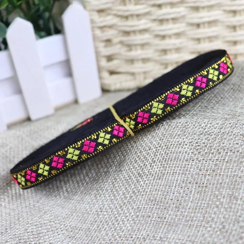 1cm Jacquard Ribbon Woven Webbing Tape 7 Yards Ethnic Trim Embroidered Lace DIY Garment Curtain Sewing Accessories Farbic ribbon decoration ribbon supplies sewing ribbon webbing craft supplies lace trim ribbon fabric craft supplies