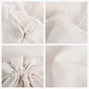 1pcs Cotton Fabric Drawstring Storage Bag Food Underwear Socks Jewelry Organizer Kitchen Environmental Flour Rice Bag  5 Sizes 3