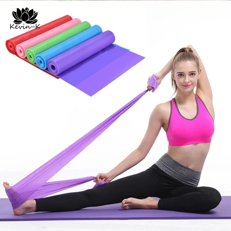 Yoga Pilates Stretch Resistance Band Esercizio Fitness Band Training Esercizio Elastico Fitness Gomma 150Cm Gomma Naturale Palestra