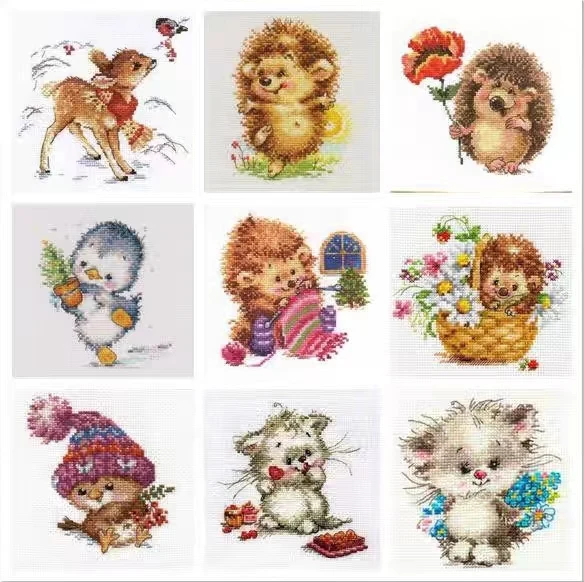 1962 Homefun Cross Stitch Kit Package Greeting Needlework Counted Kits Kits Embroidery Cross Stitch Kit