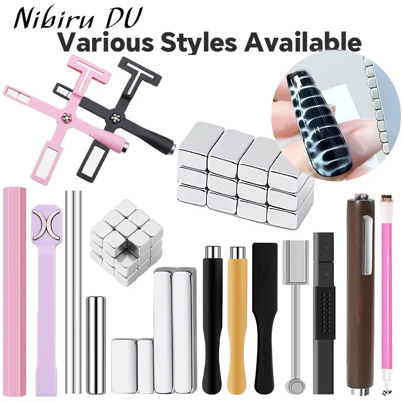 3D Cat Eye Nail Art Magnetic Stick Super Strong Multifunctional UV Gel Polish Snowlight Glitter Effect Manicure Design Tools