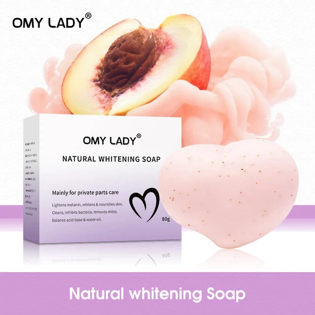 80g OMY LADY Rapid Skin Bleaching Cream Soap Armpits Underarm /Groin Whitening Peach Scented