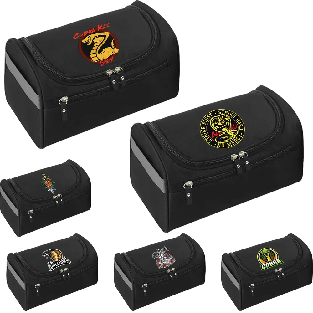 Travel Mens Toiletry Bag Women Cosmetic Necessaire Case Waterproof Ladies Makeup Bag New Cobra Pattern Beauty Wash Pouch Handbag