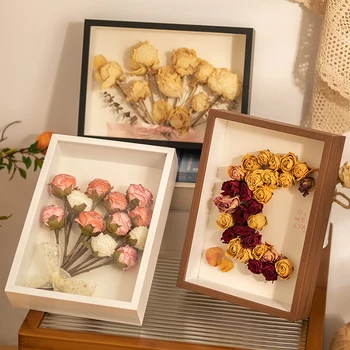 Cornice per foto 3D Hollow 3cm 5cm Porta campioni di fiori secchi Fatto a mano Lavoro manuale fai da te Display Cornice Decorazione della casa
