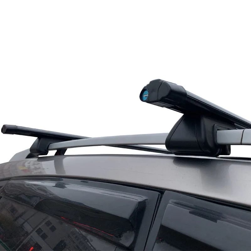 KOOJN Aluminum Alloy Lock Roof Luggage Rack Crossbar Silver Color Car Modified Cargo Carrying Thickened Aluminum alloy Rod