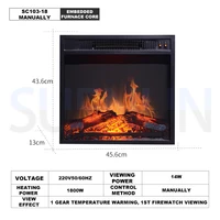 Electric Fireplace Heater Decoration Fireplace Simulation Flame Electric Fireplace With 3D Flame Fireplace Heater For Heating 2