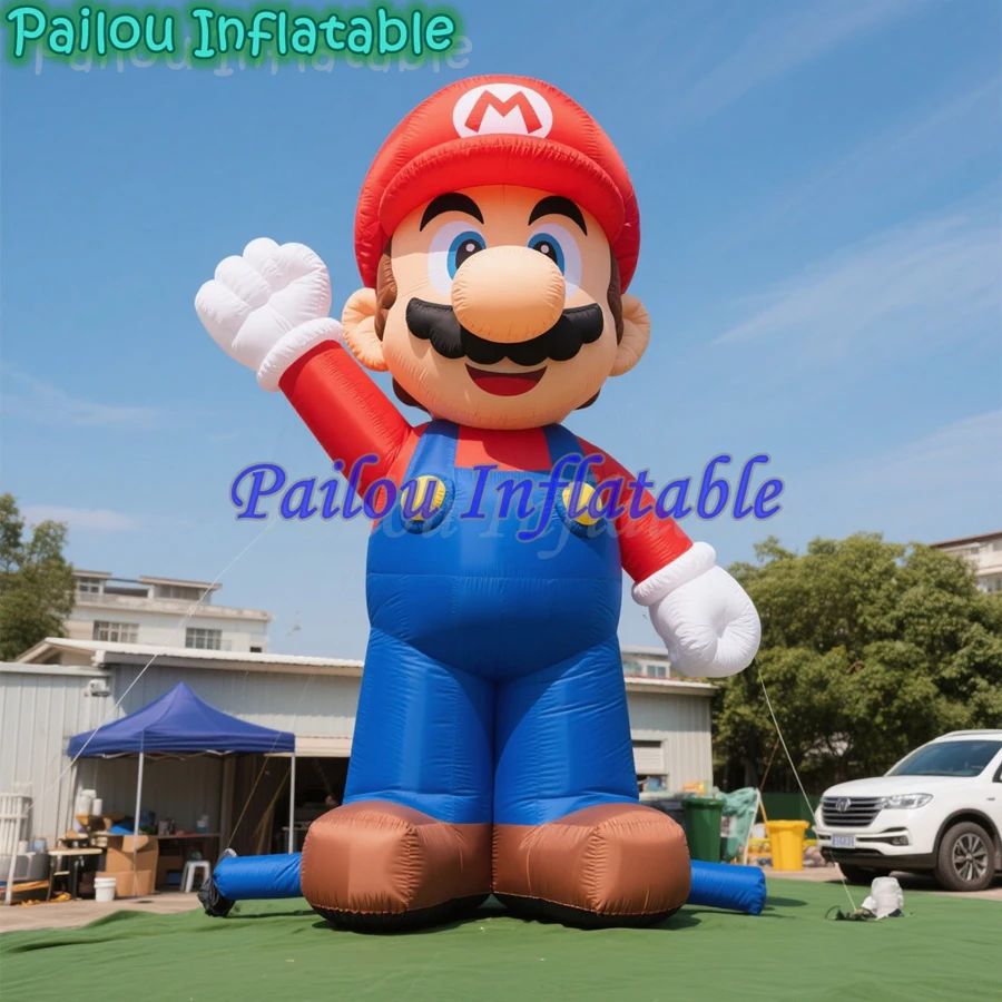Personaliza la decoración inflable gigante S-Super-M-Marios publicitaria interior y exterior para exhibición de eventos, fiestas y festivales