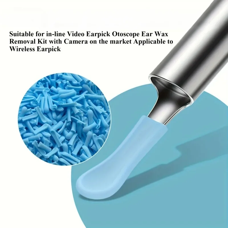 40PCS Silicone Ear Spoon Replacement Tips  Universal Wax Removal Spoon Reusable and Washable