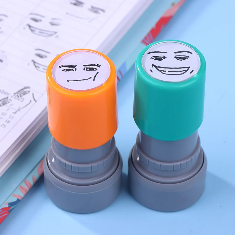 Cartoon Characters Funny Expressions Photosensitive Seal Peripheral Handbook Ink Stamp Interesting Anime Action Children Toys