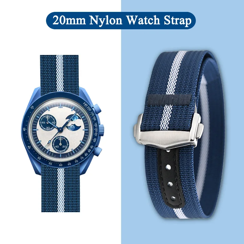 Premium 20mm Nylon Watch Strap - Sporty & Comfortable Watchband Bracelet Accessories