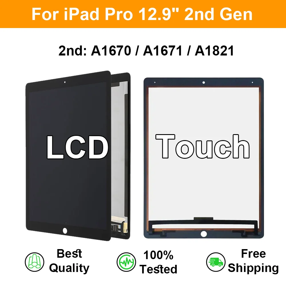 

LCD Screen For iPad Pro 12.9 inch 2nd Gen 2017 Year LCD Display And Touch Panel Front Glass Digitizer Assembly Replacement