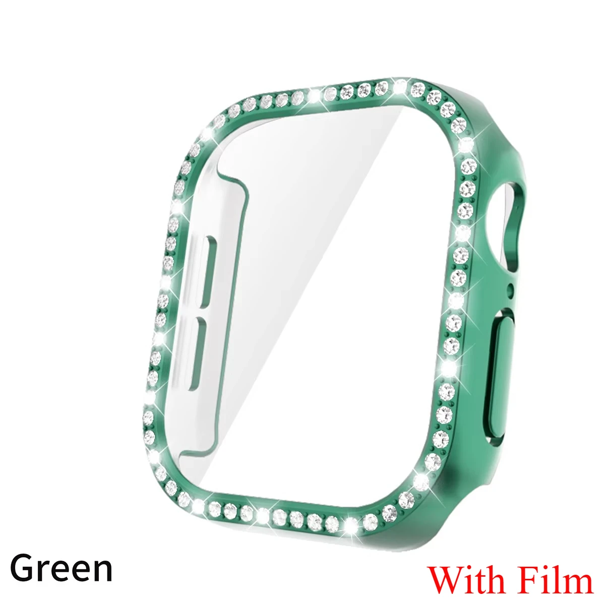 Diamond Glass Apple Watch Bling Bumper Protector Case