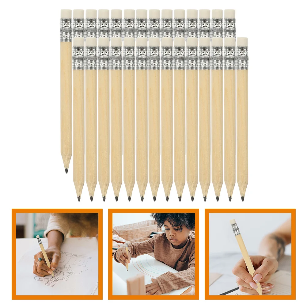 35/100Pcs Short Writing Pencils Half Pencils Small Pencils Mini Golf Pocket Pencils For Drawing Pencils Short Writing Triangular 6