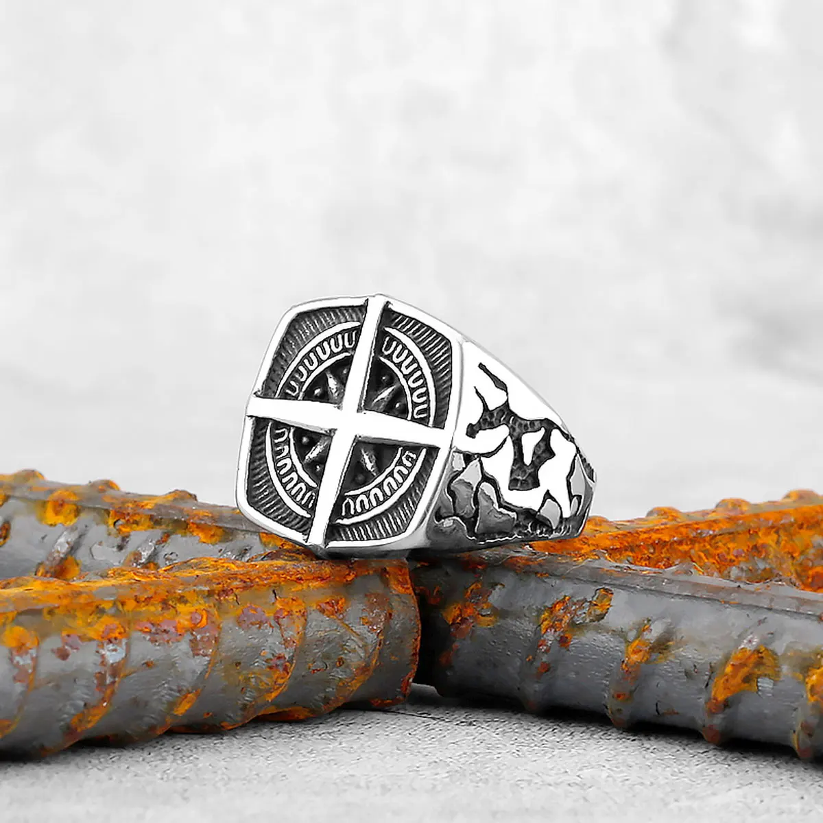 Viking Stainless Steel Tree of Life Viking Compass Ring Vintage Fashion Gifts Jewelry Party for Men and Women image 40