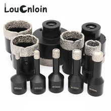 

Dry Vacuum Brazed Diamond Drilling Core Bit Porcelain Tile Drill Bits Marble Stone Masonry Hole Saw For M14 Thread Angle Grinder