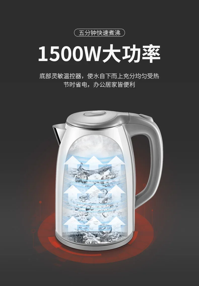 Electric Kettle Stainless Steel Adjustable Temperature Home Water Boiler For Wholesale Gifts Plastic Design Hot Pot 3