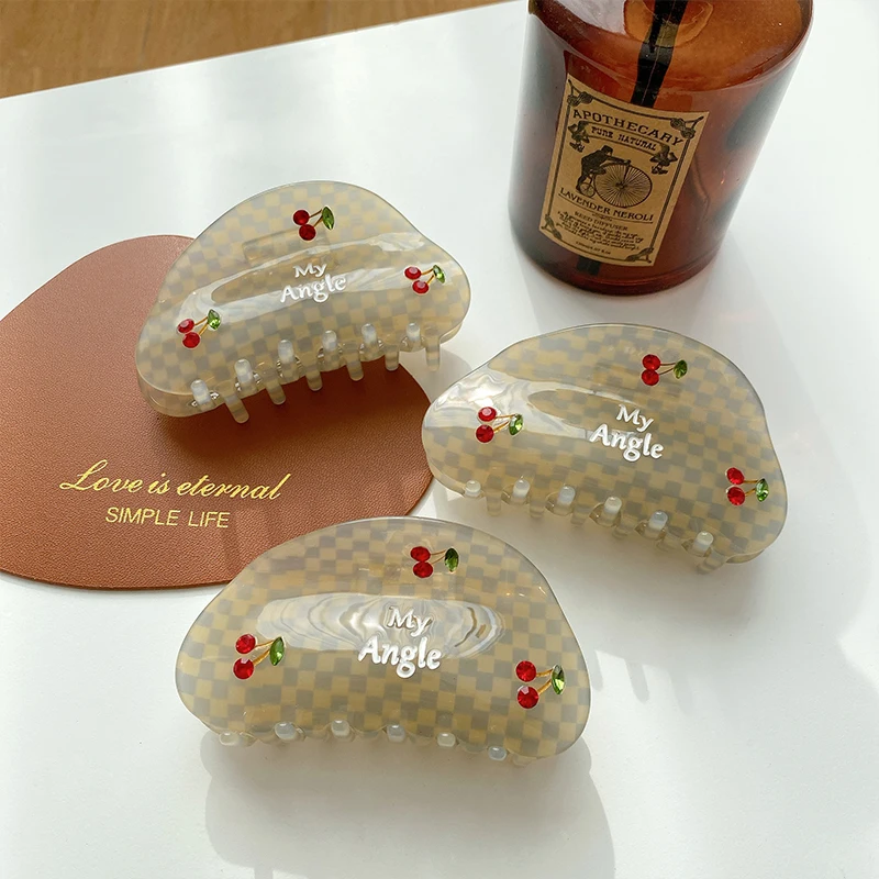 

2023 Korea Fashion New Big 8.7cm Size For Women Girls Hairpins Accessories Acetate Delicacy Hair Clips Headwear Free Shipping