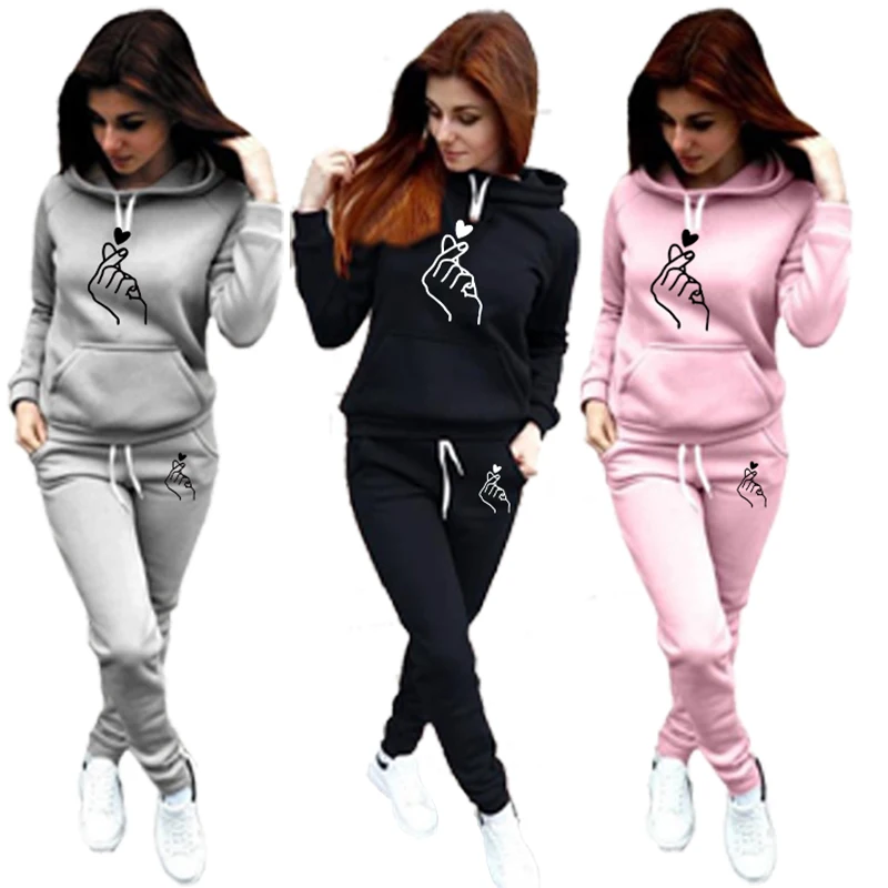 New Fashion Women Track Suits Sports Wear Jogging Suits Ladies Hooded  Tracksuit Set Clothes Hoodies+Sweatpants Sexy Suit - AliExpress