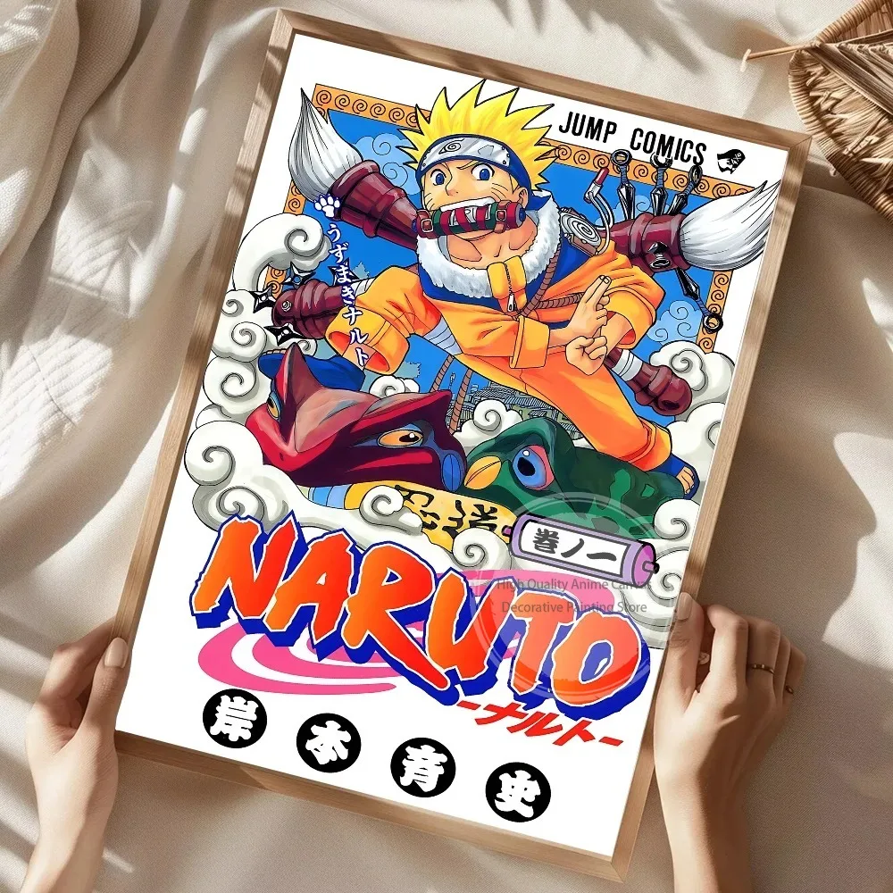 N-Naruto Anime Hot Blood Ninja Poster Art Decor for Home, Living Room, Bedroom, Bar, and Cafe