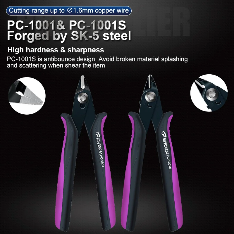 Precision Diagonal Pliers SK-5 Steel Electrical Wire Cutters Cable Flush Cutters Electronic Repair Cutting Nippers Side Snips 2