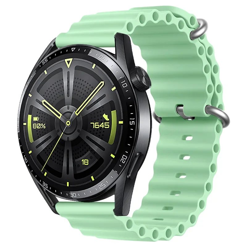 Silicone Ocean Strap - 20mm/22mm Size Adjustable Fitness Watch Band Bracelet