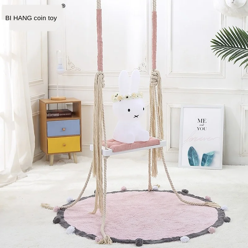 Antiskid and Stable Swing Comfortable Indoor Sitting Tassel Adult Suspended Hanging Chair Balance Perception Without Carpet Doll 3