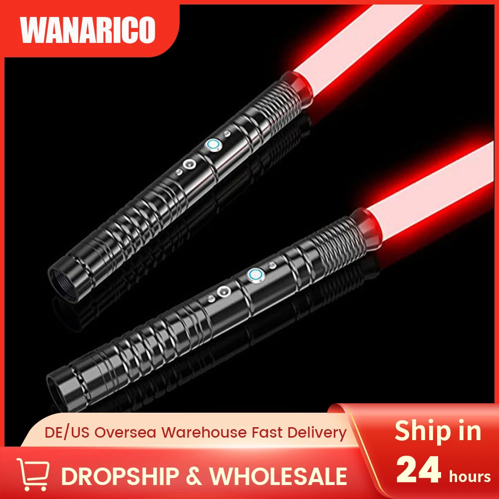 Wanarico Variable Metal Handle Lightsaber Rgb 7color With Hitting Sound Effect Fx Duel