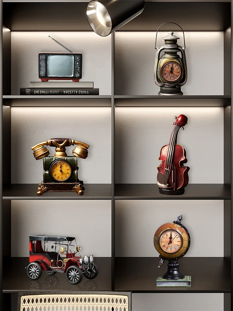 Retro Style TV Ornaments Television Phonograph Creative Luxury Office Antique Crafts